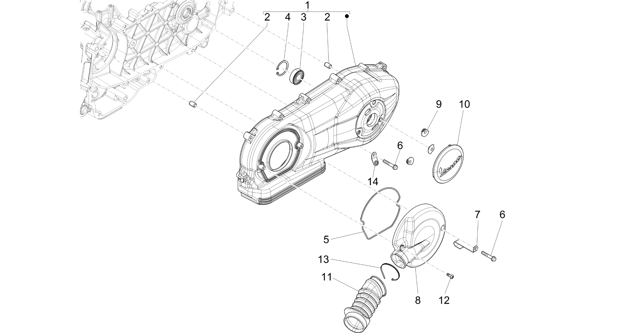 Crankcase cover - Crankcase cooling