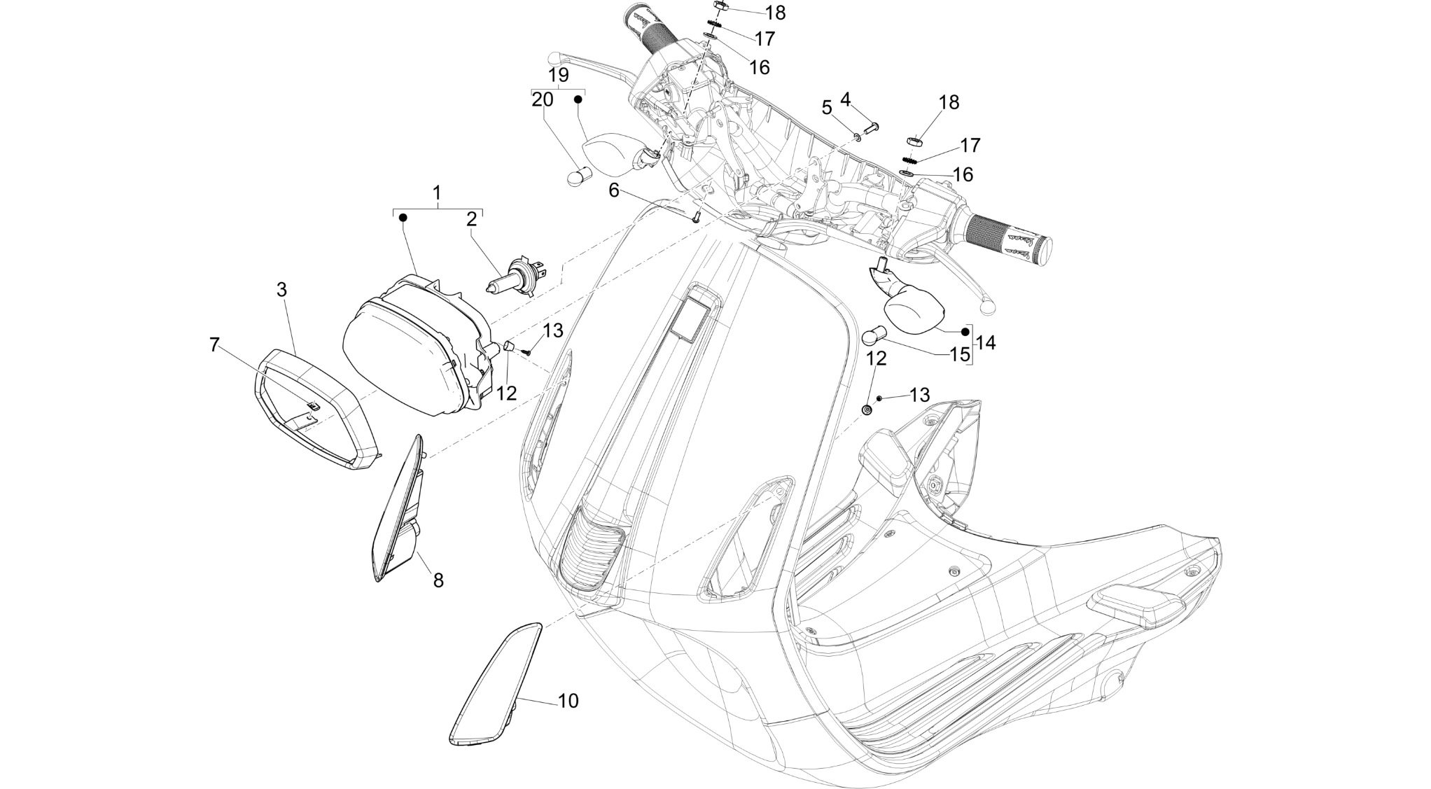 Front headlamps - Turn signal lamps