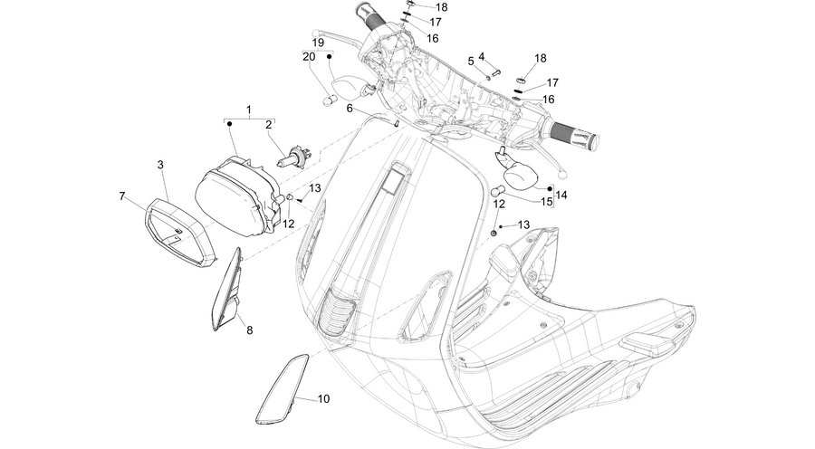 Front headlamps - Turn signal lamps
