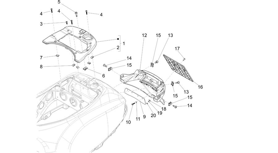 Rear cover - Splash guard