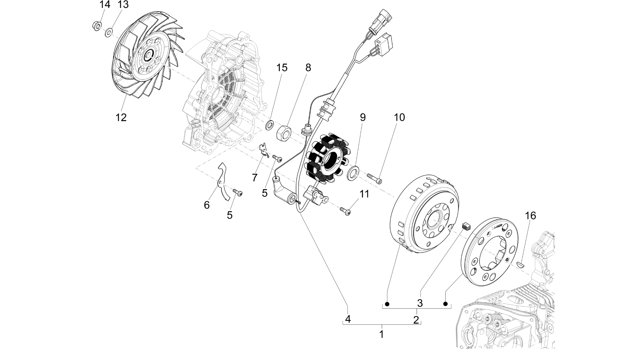 Flywheel magneto