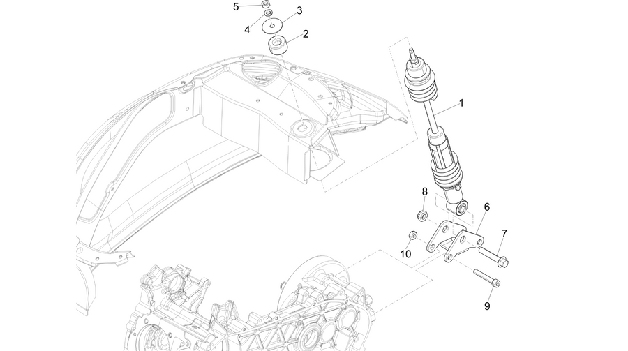 Rear suspension - Shock absorber/s