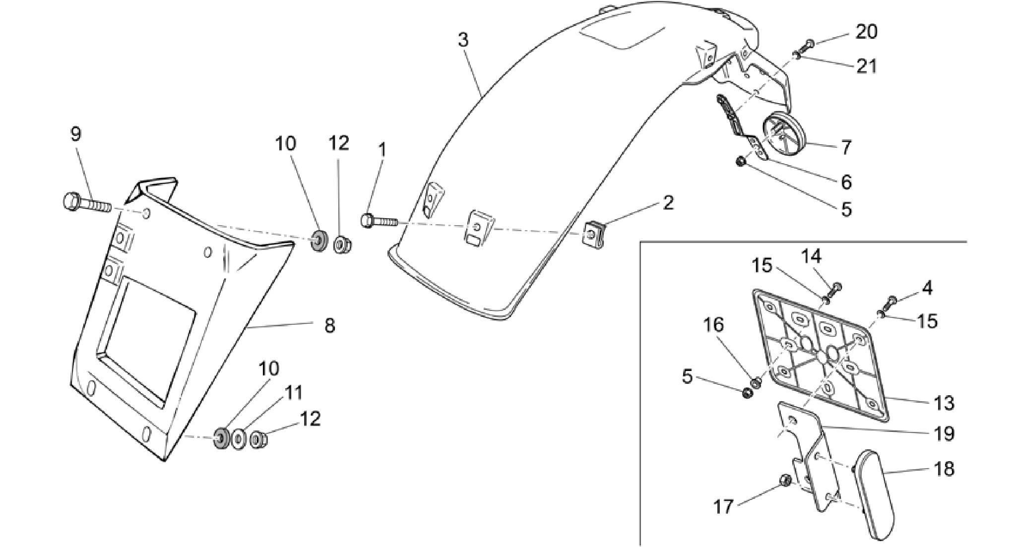 Rear body - Mudguard