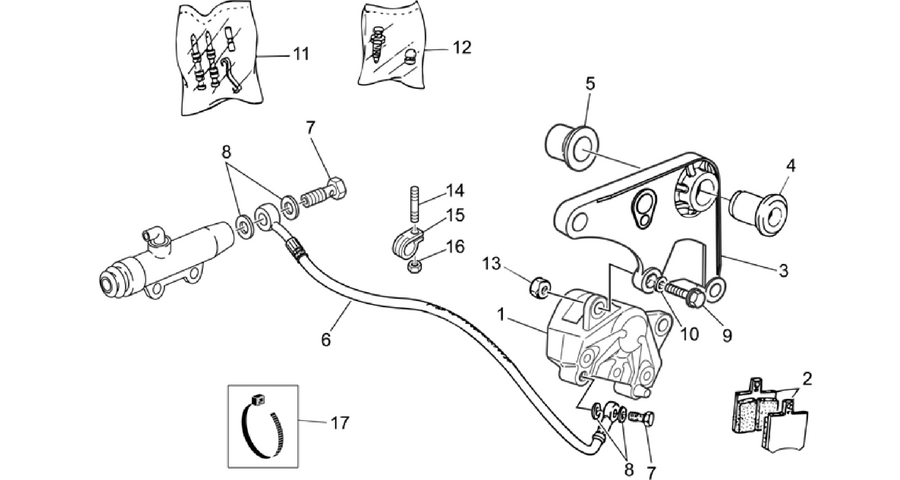 Rear brake caliper