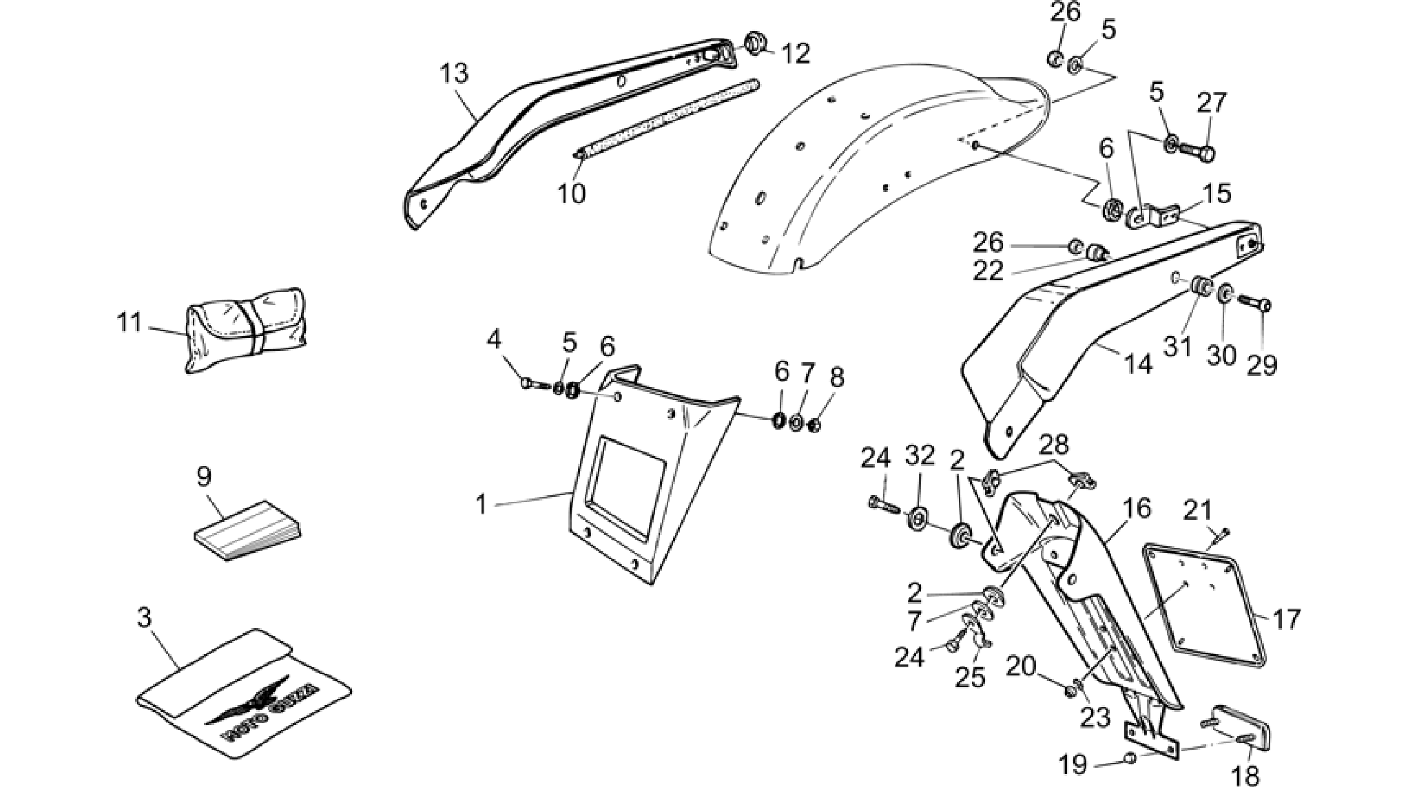 Rear body - Plate holder