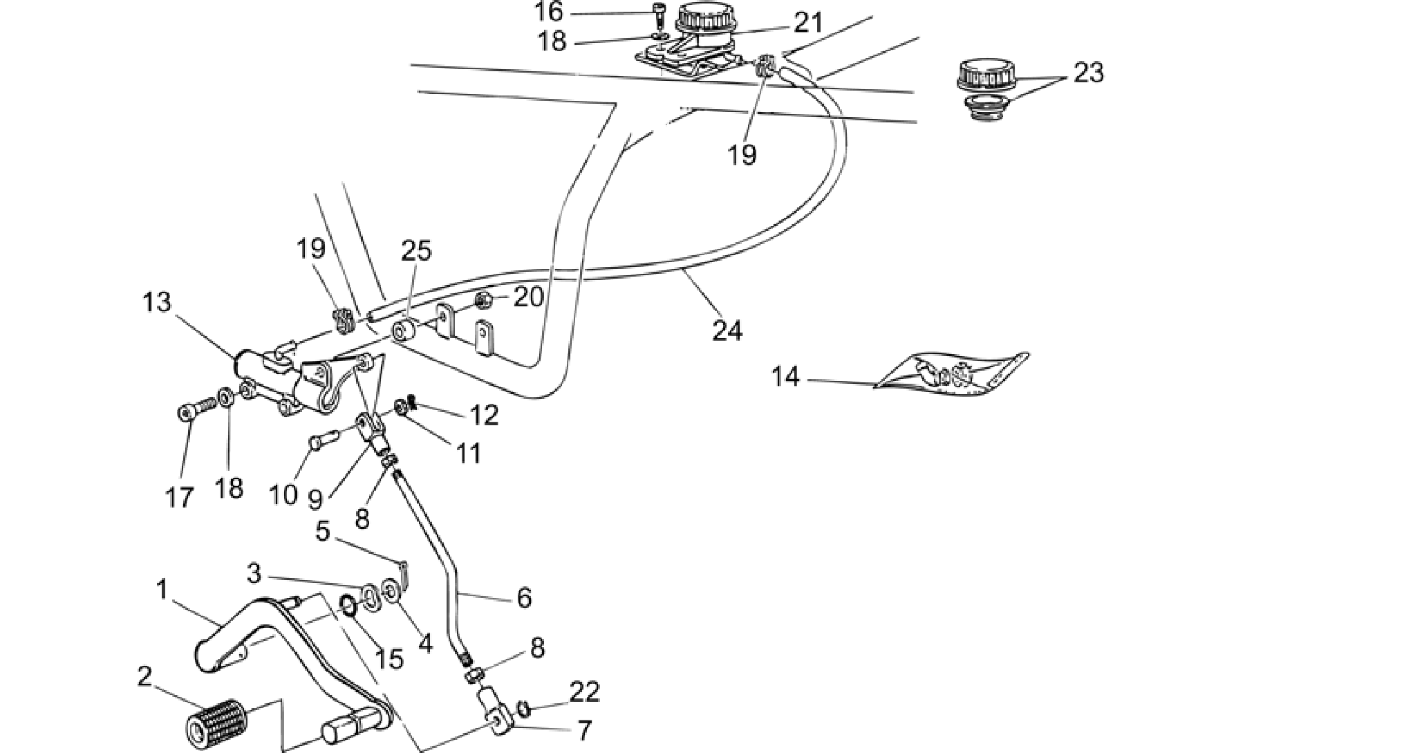 Rear master cylinder