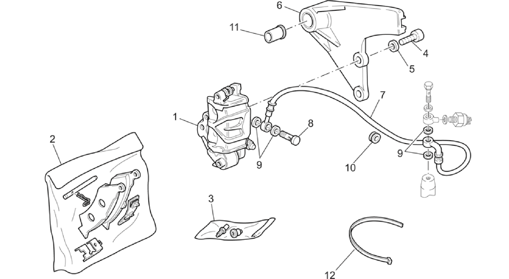 Rear brake caliper