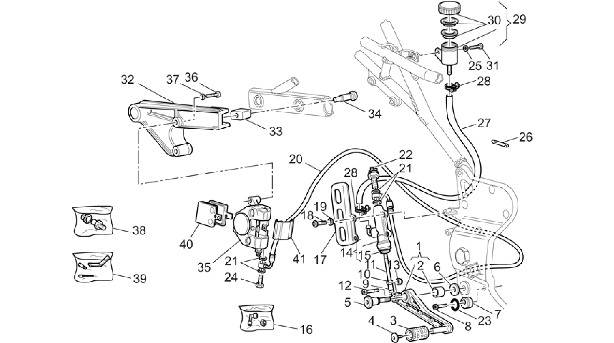 Rear brake system