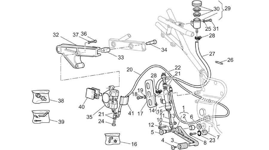 Rear brake system