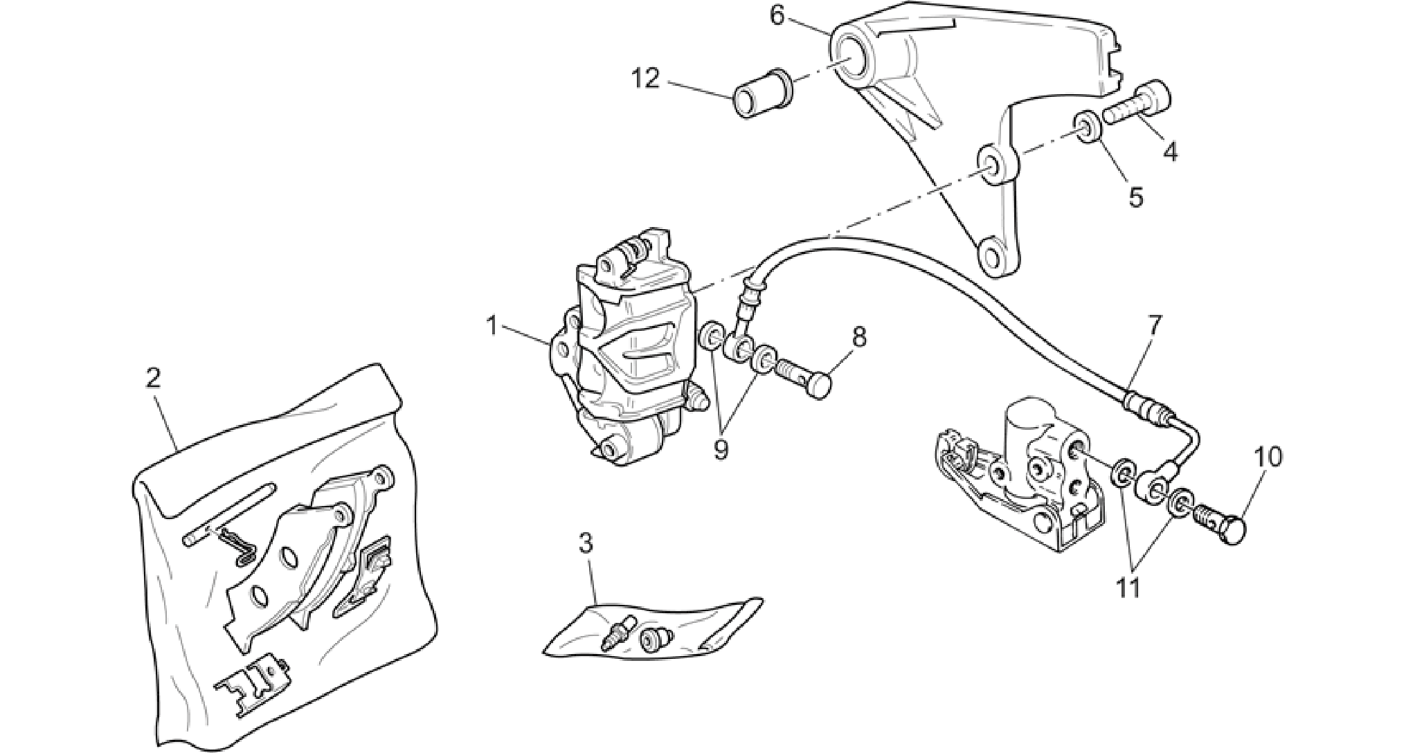 Rear brake caliper