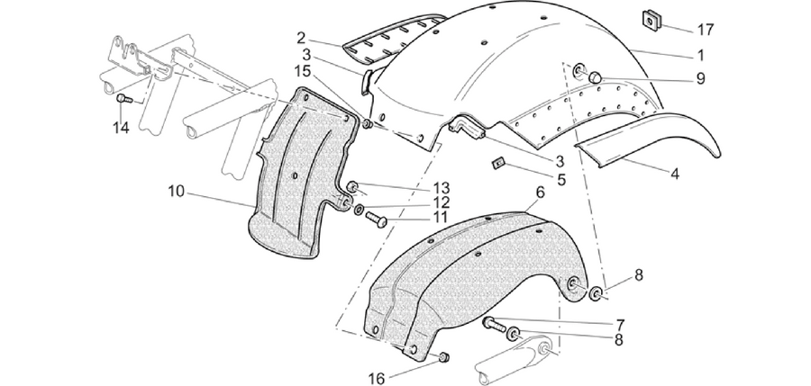 Rear mudguard
