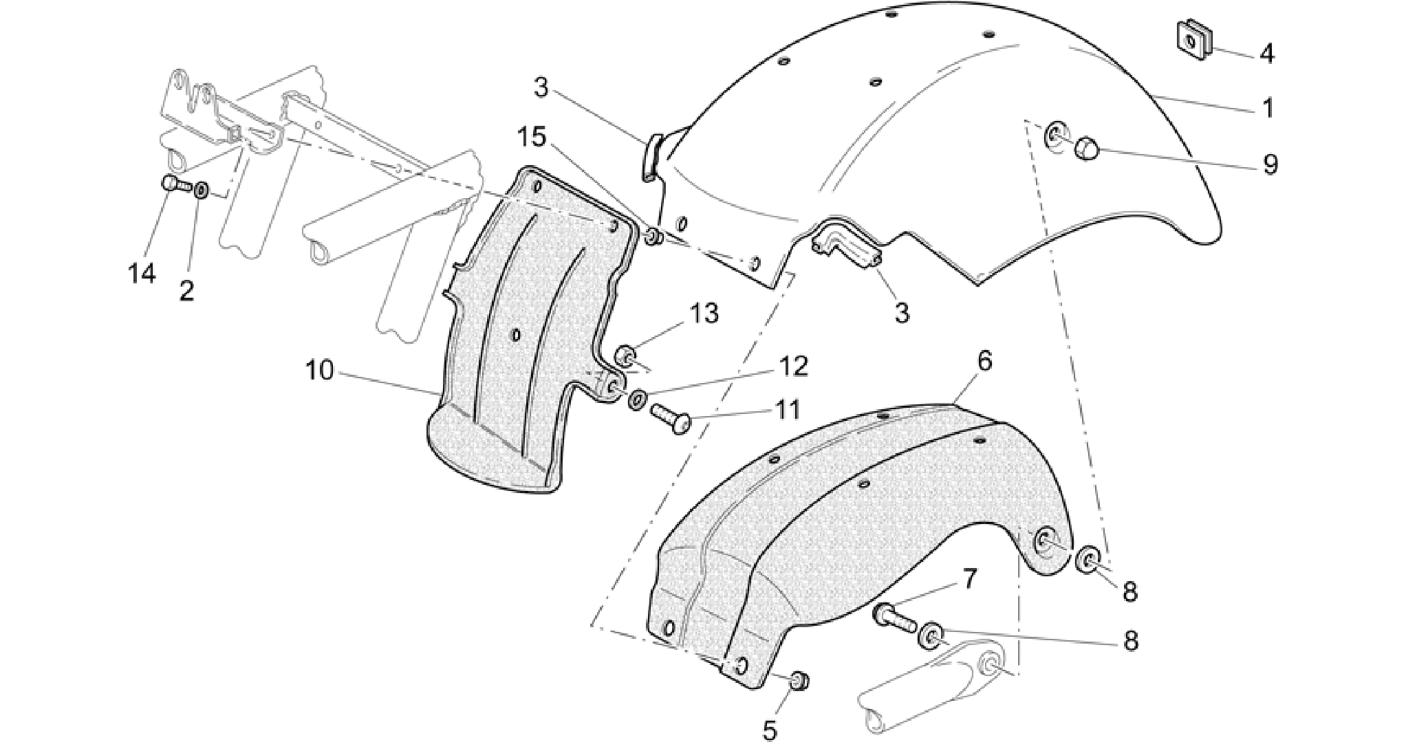 Rear mudguard