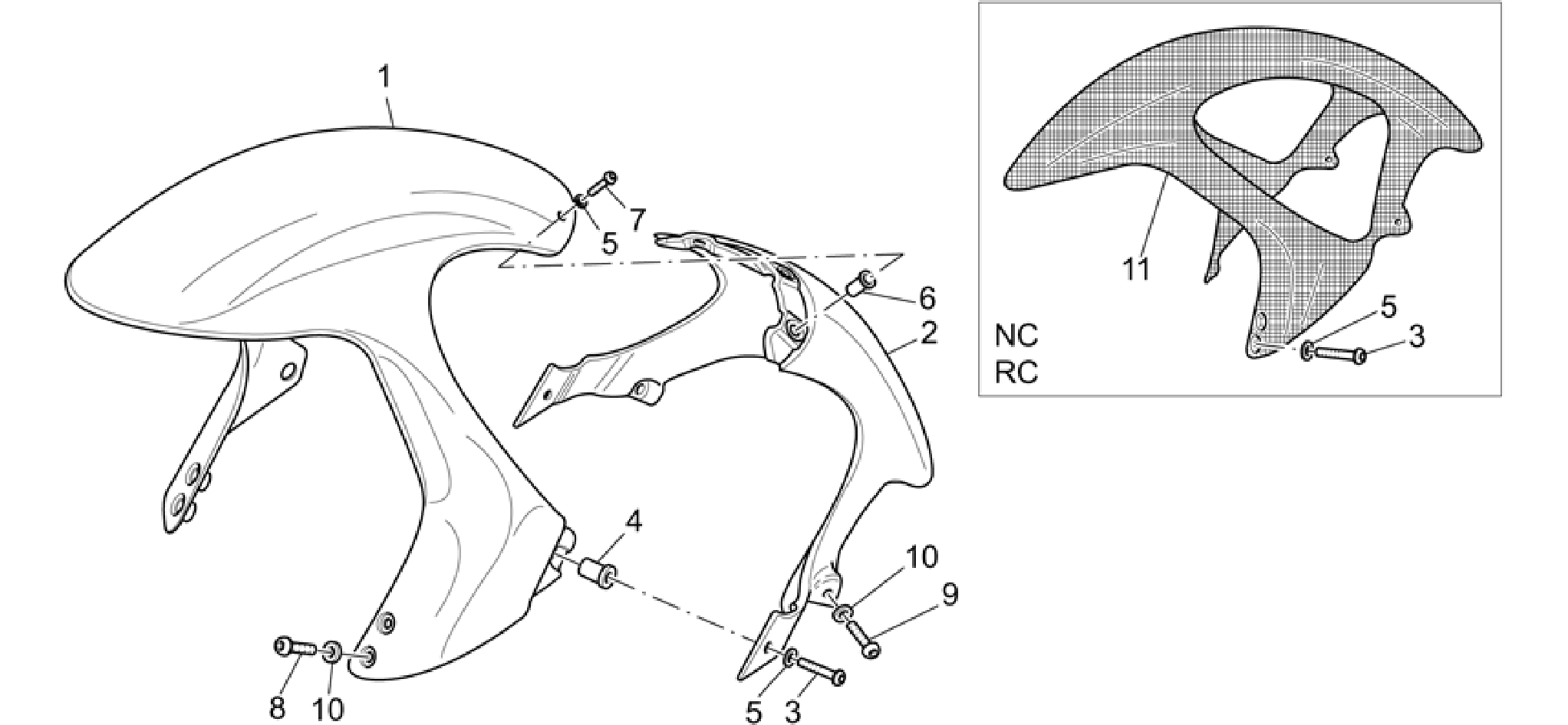 Front mudguard