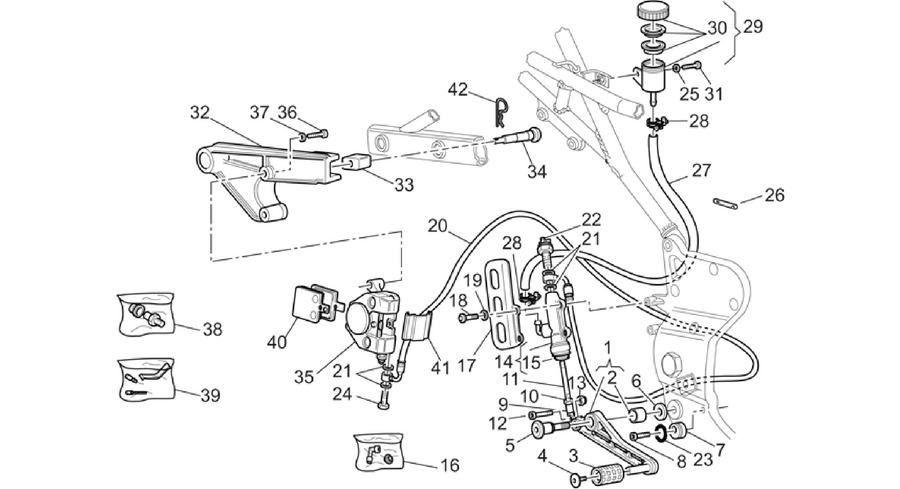 Rear brake system