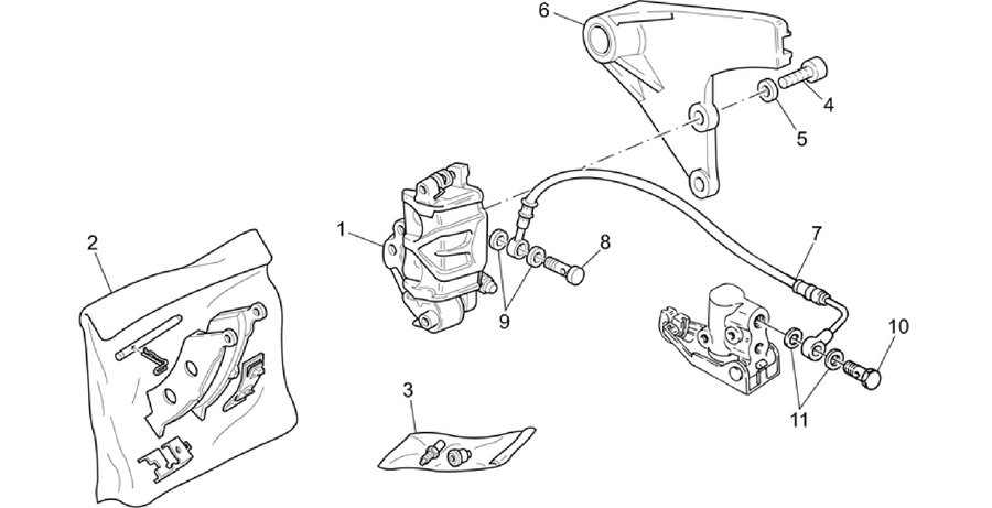 Rear brake caliper