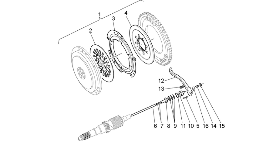 Single-plate clutch 1st series