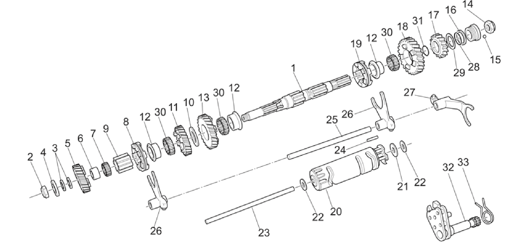 Driven shaft