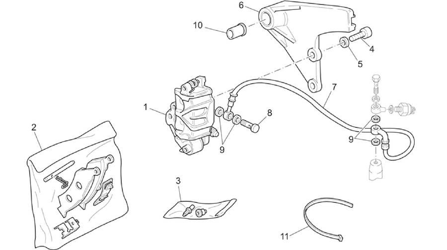 Rear brake caliper