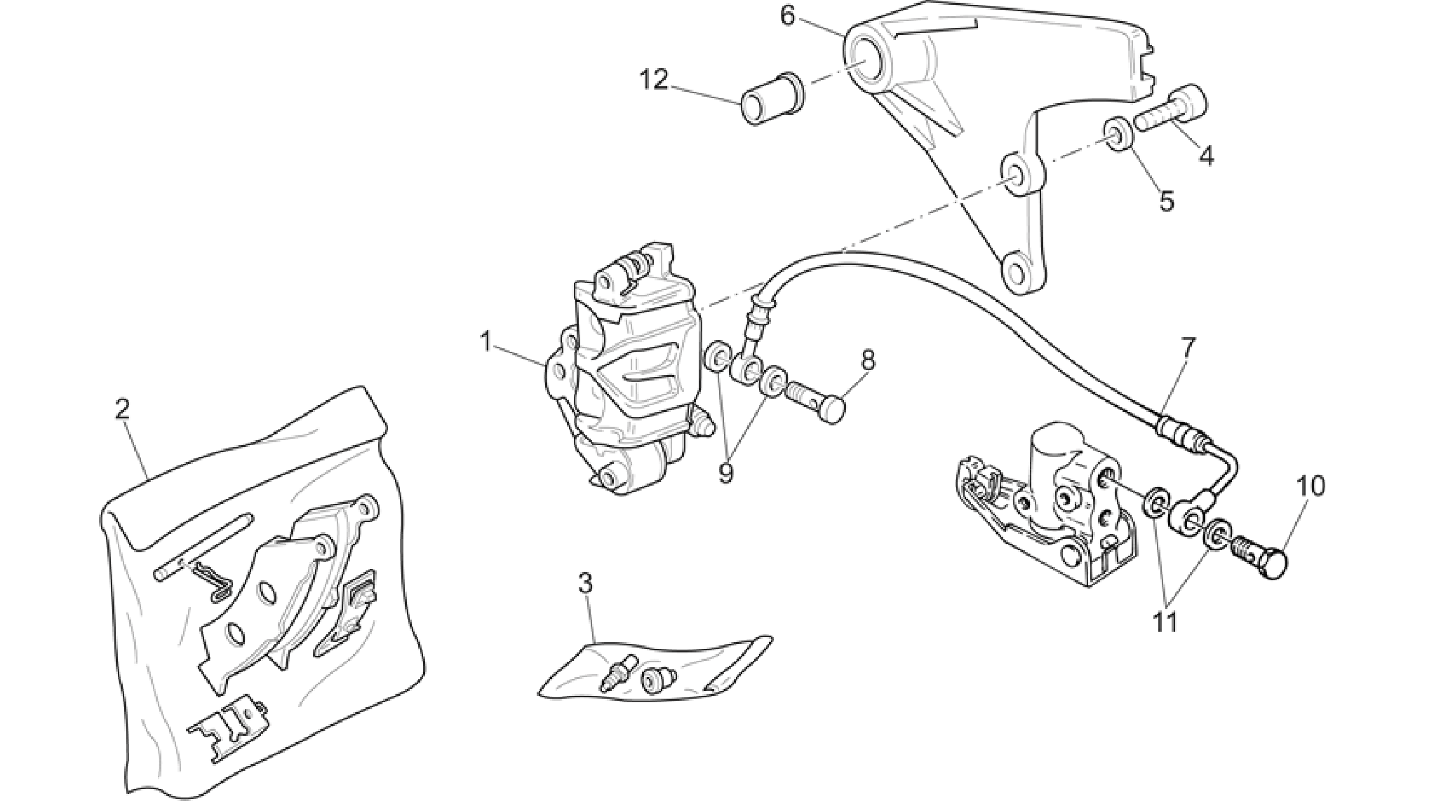 Rear brake caliper