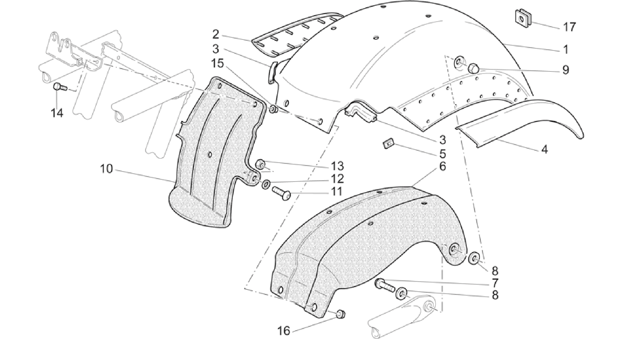 Rear mudguard