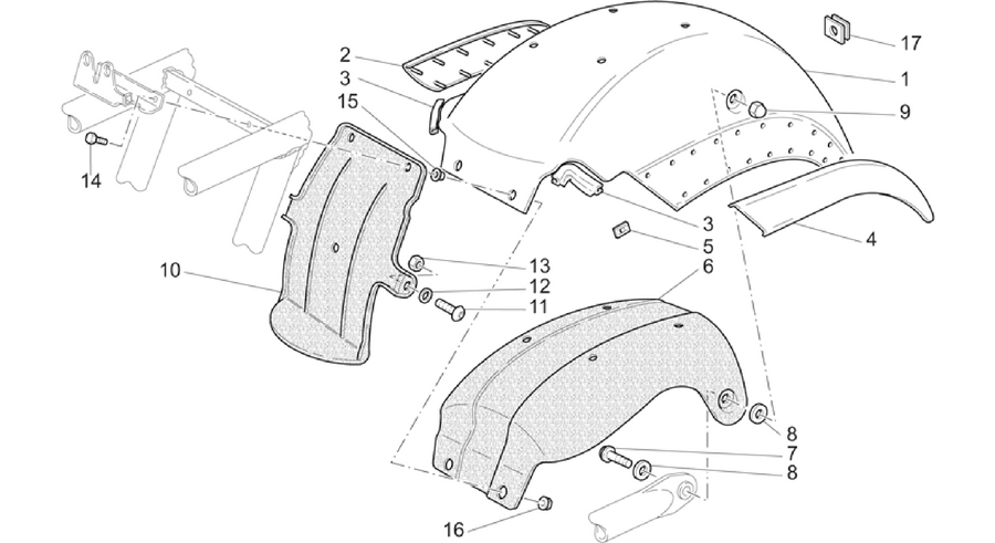 Rear mudguard