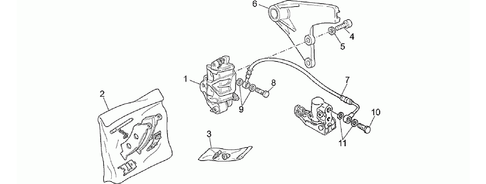Rear brake caliper