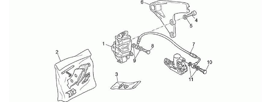 Rear brake caliper