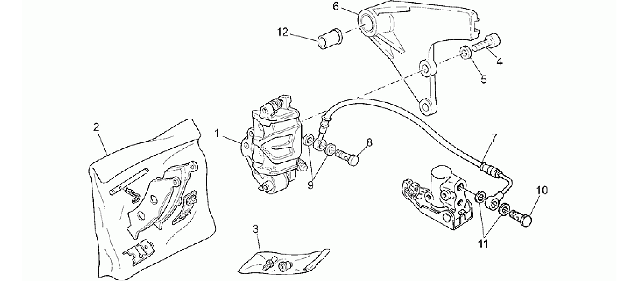 Rear brake caliper