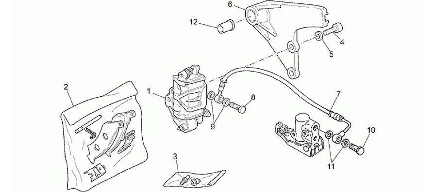 Rear brake caliper