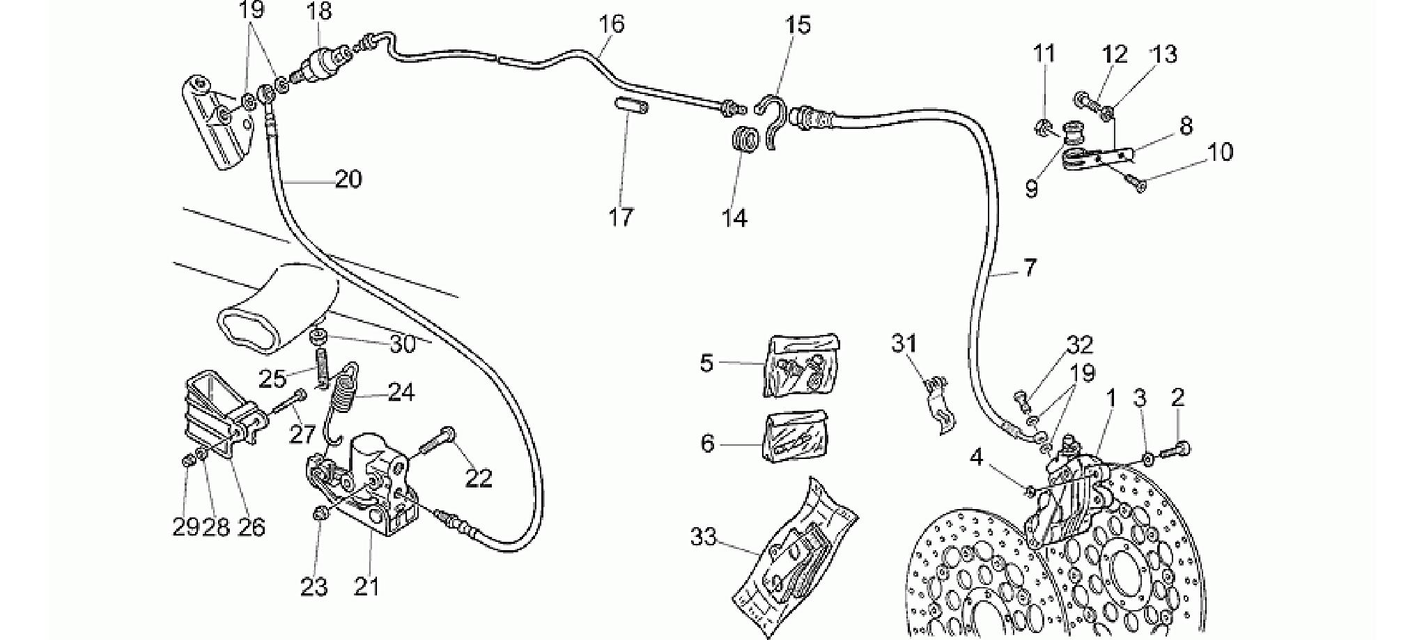 Rear brake system