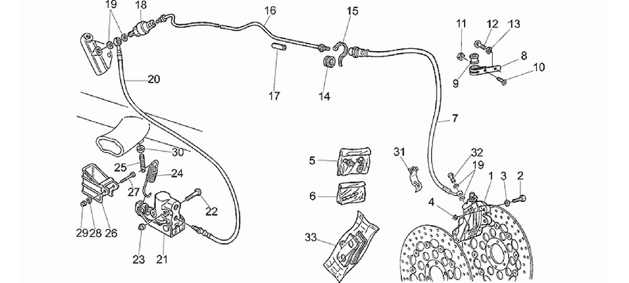 Rear brake system