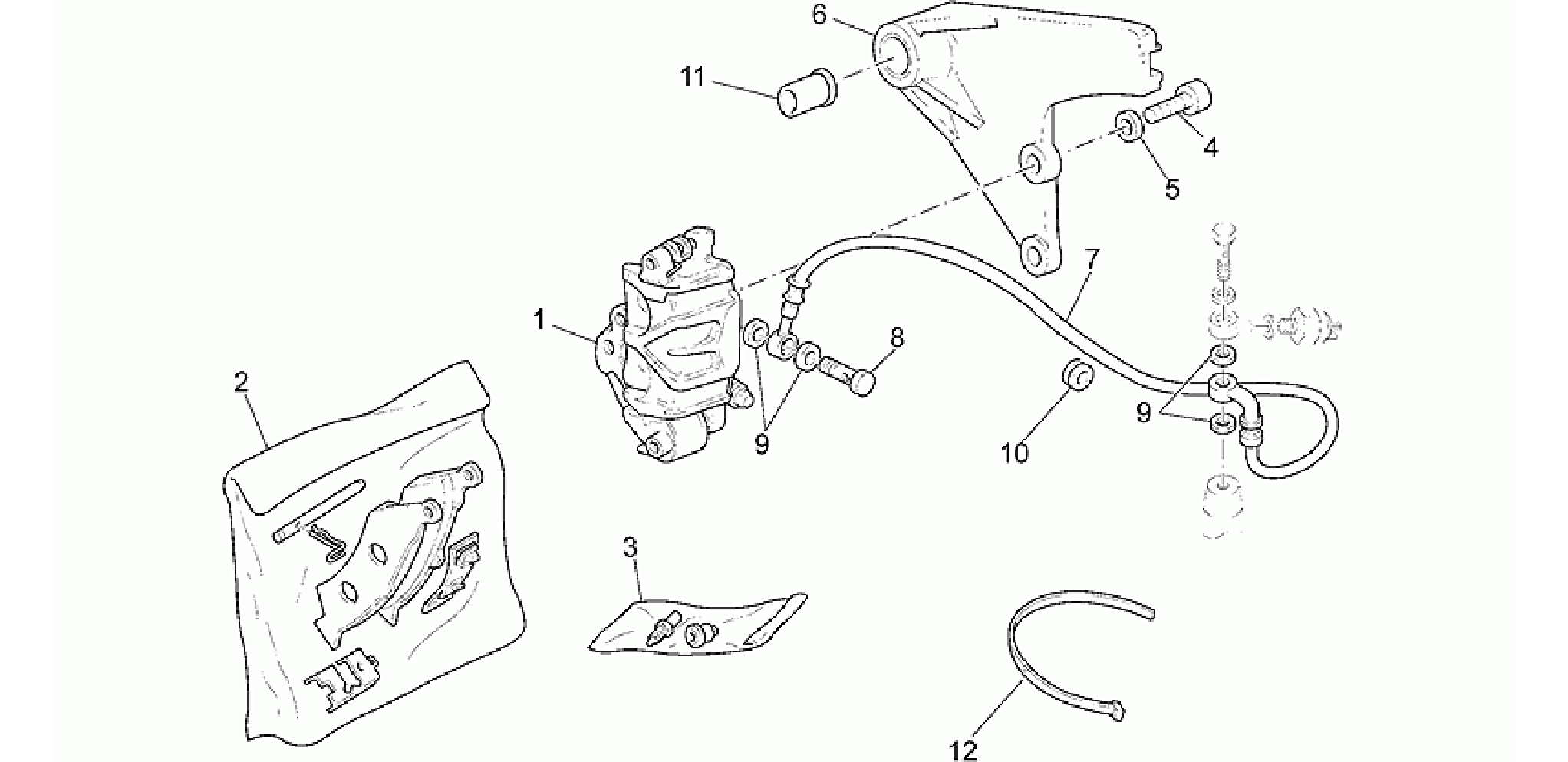 Rear brake caliper