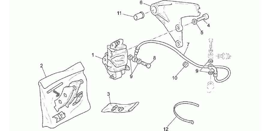 Rear brake caliper