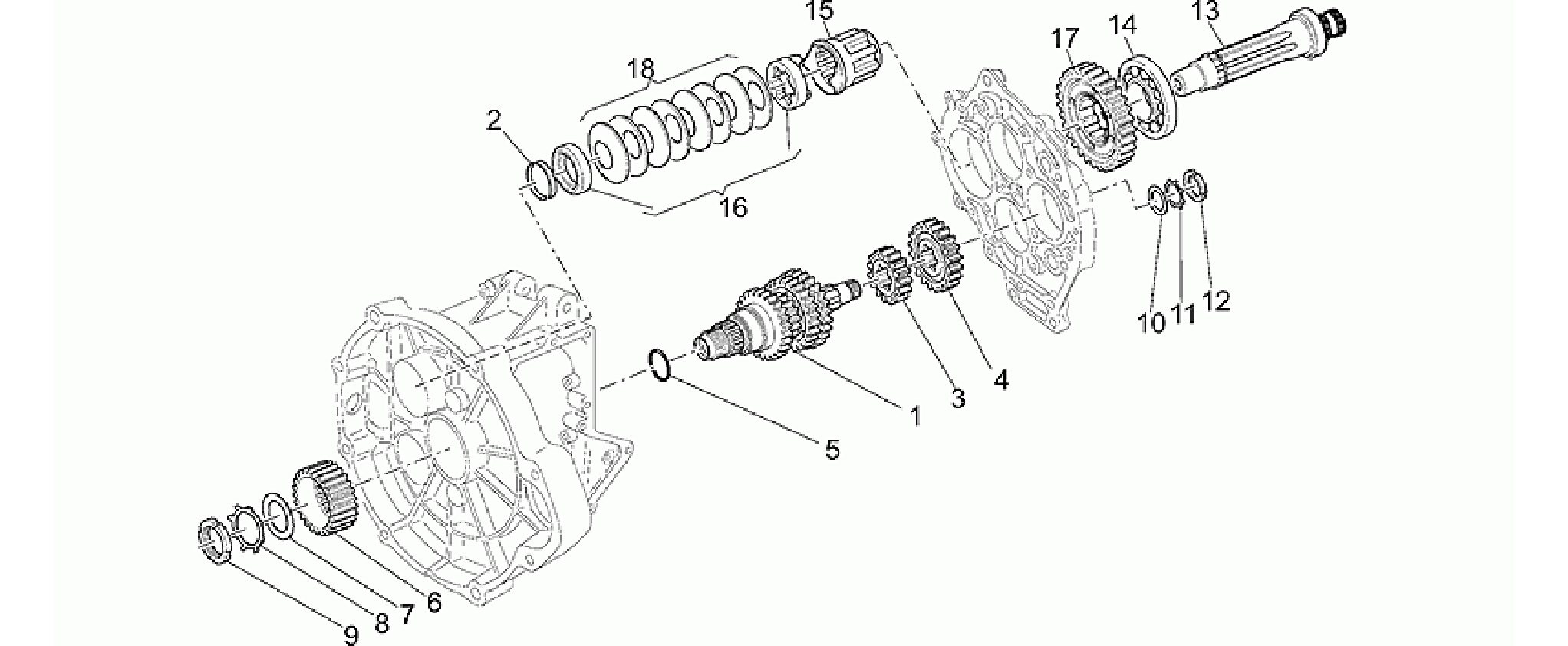 Primary gear shaft