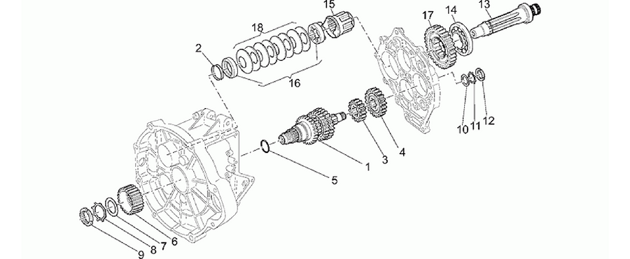 Primary gear shaft