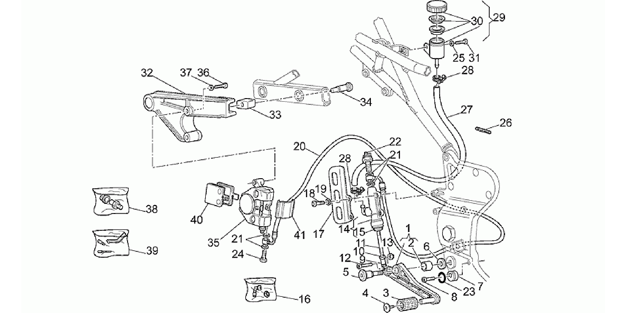 Rear brake system