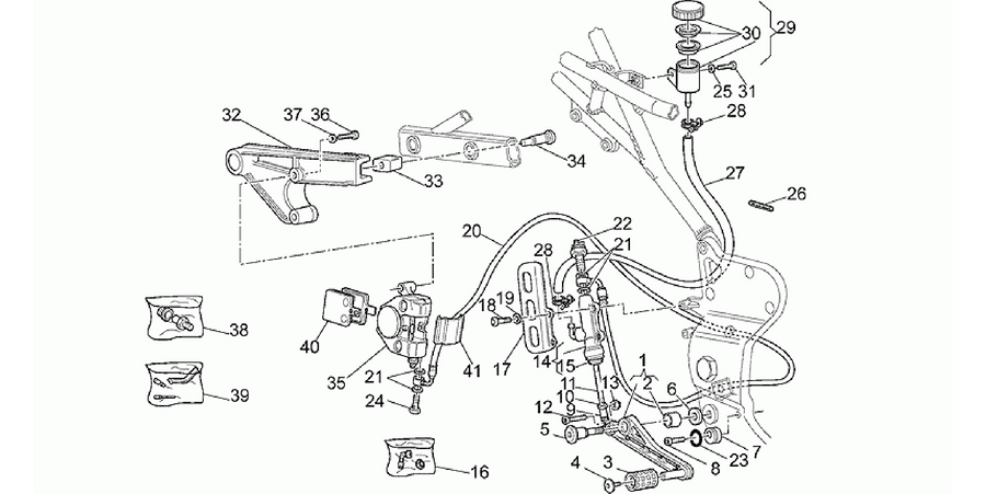 Rear brake system