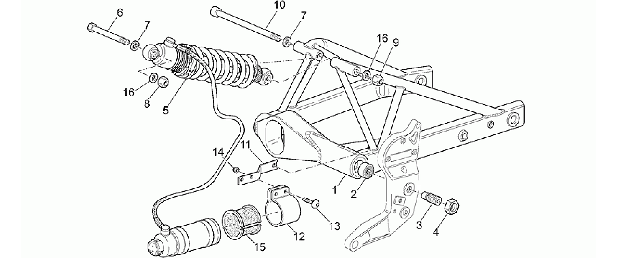 Swing arm and rear shock absorber