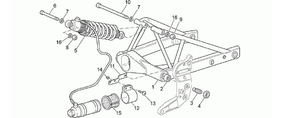 Swing arm and rear shock absorber
