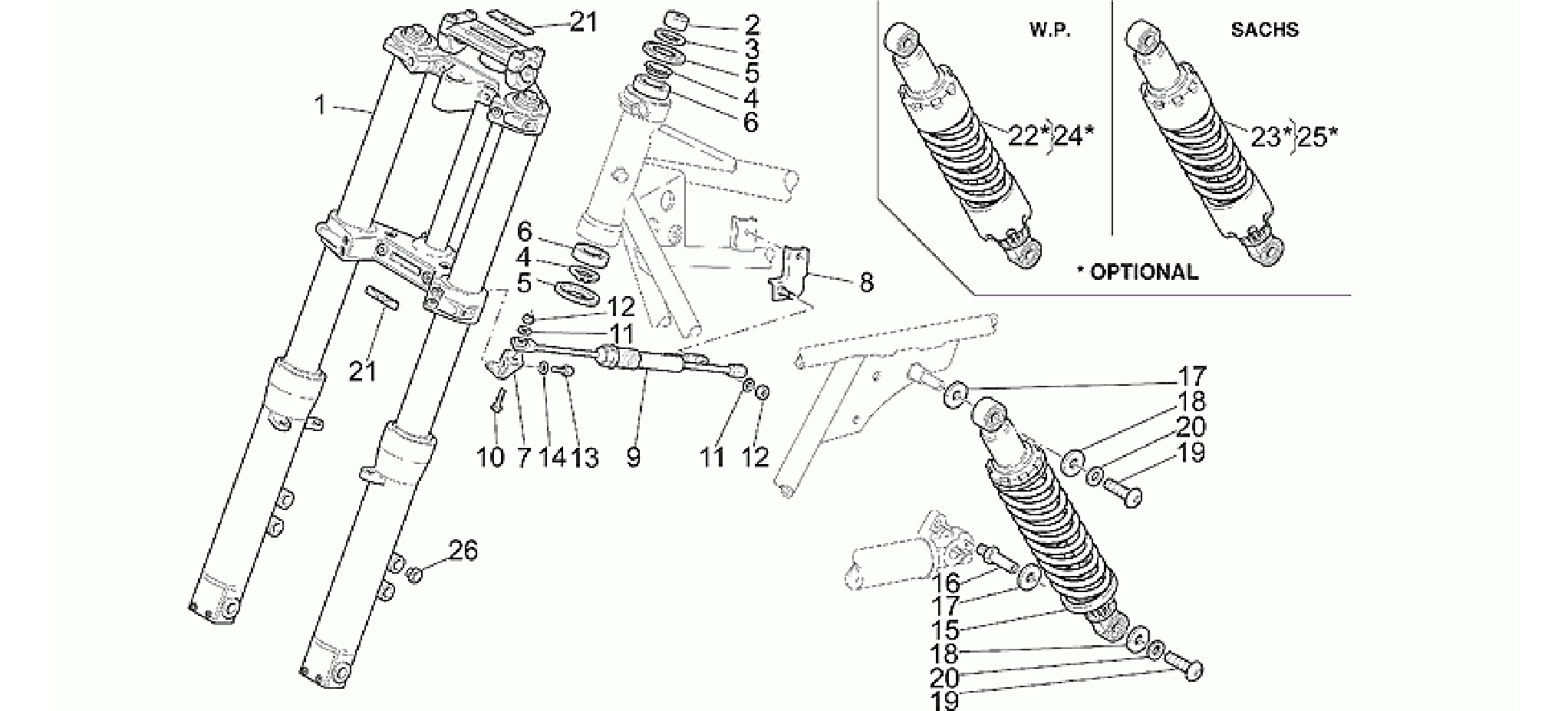 Front/rear shock absorber