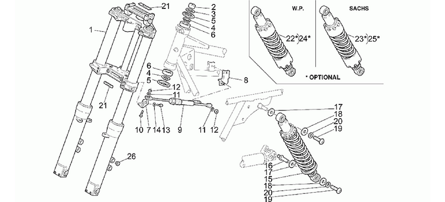 Front/rear shock absorber