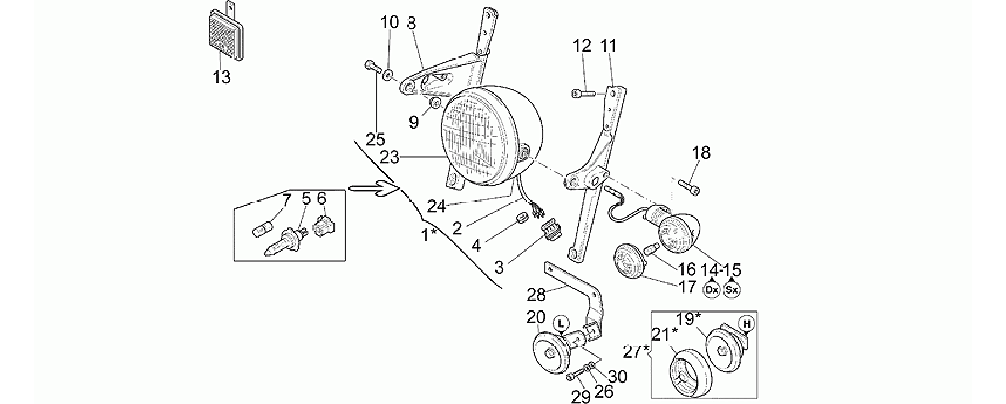 Headlight-Horn