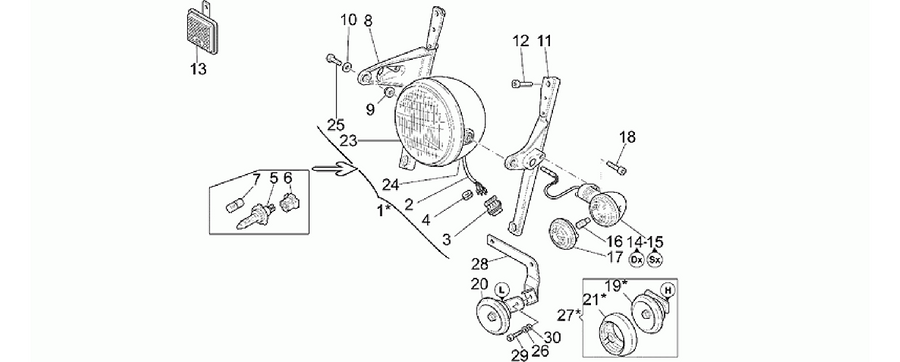 Headlight-Horn