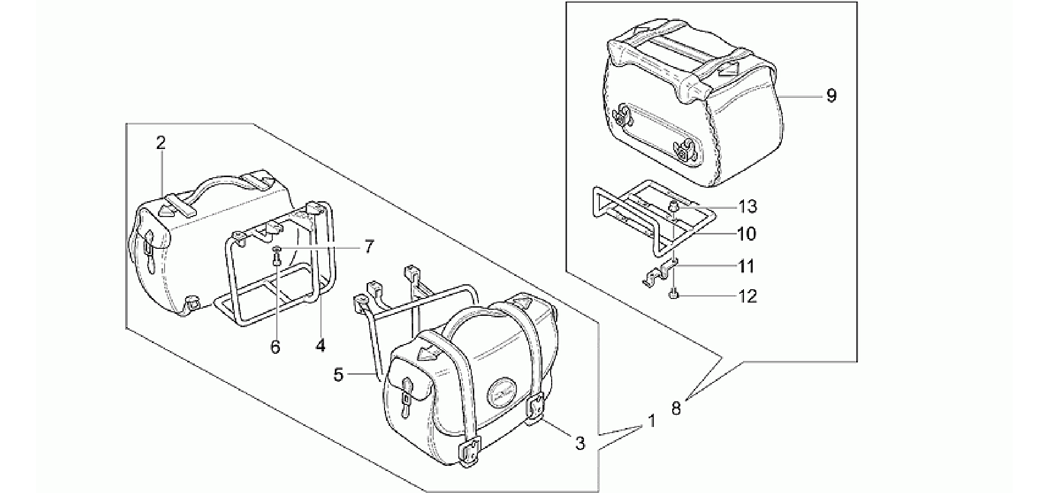 Optional leather side cases