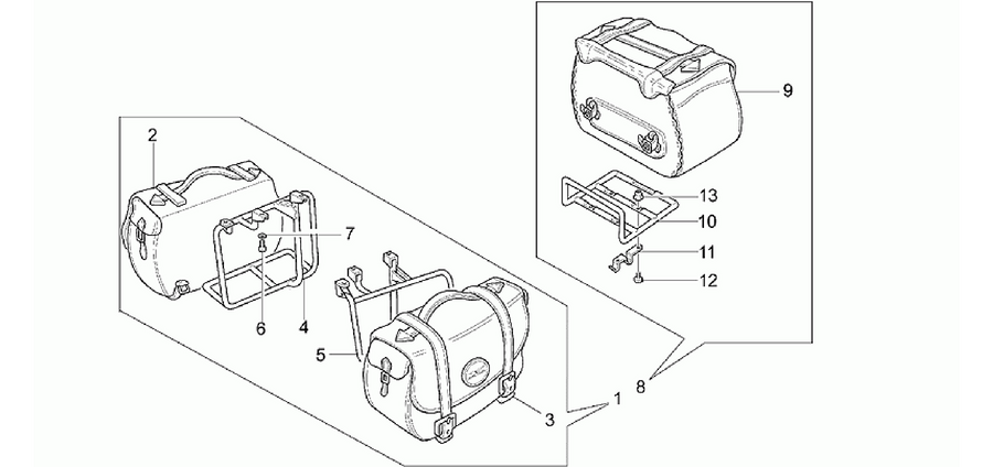 Optional leather side cases