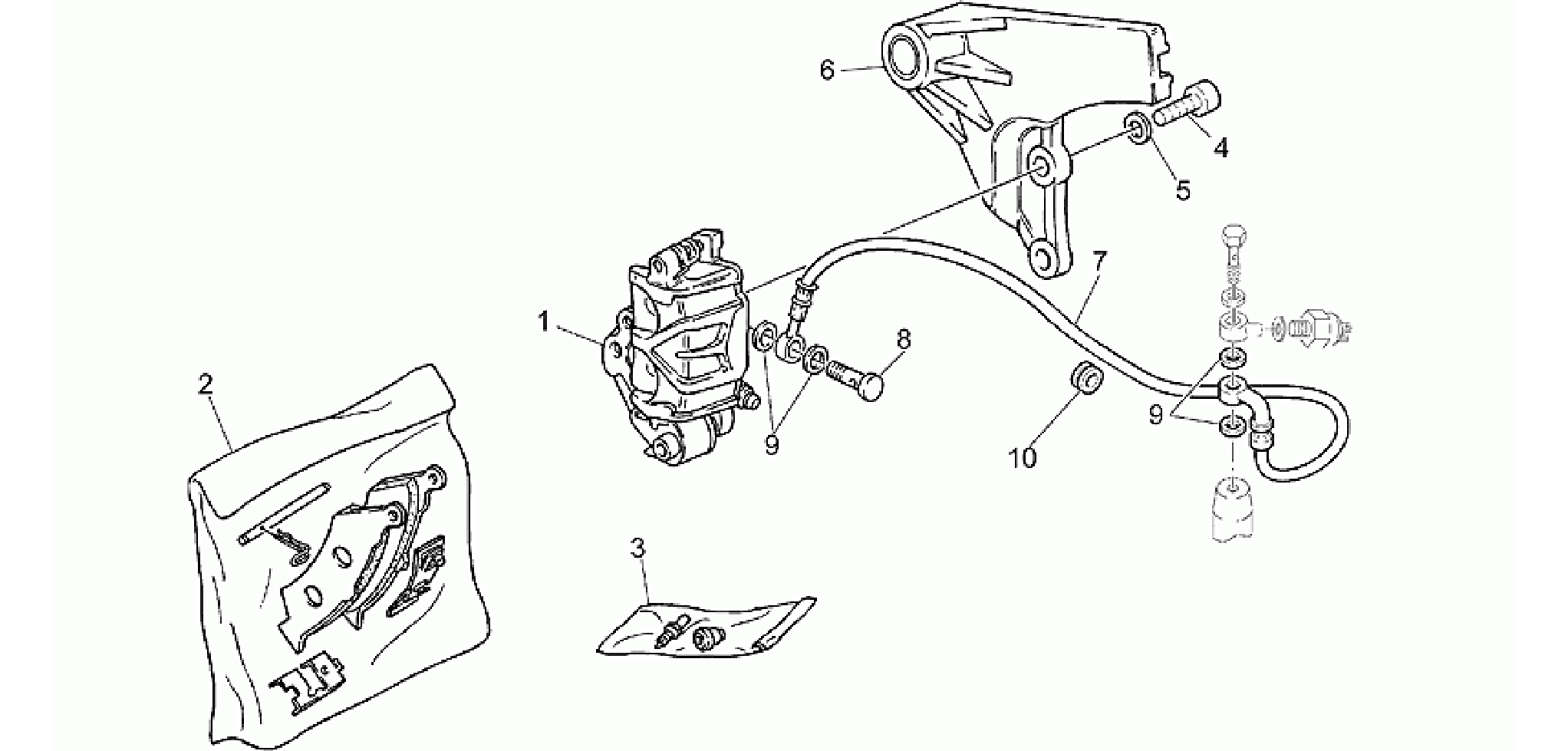 Rear brake caliper