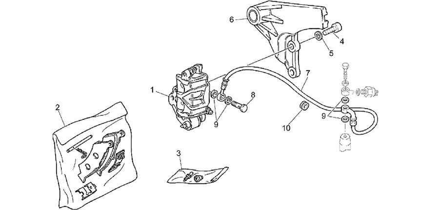 Rear brake caliper