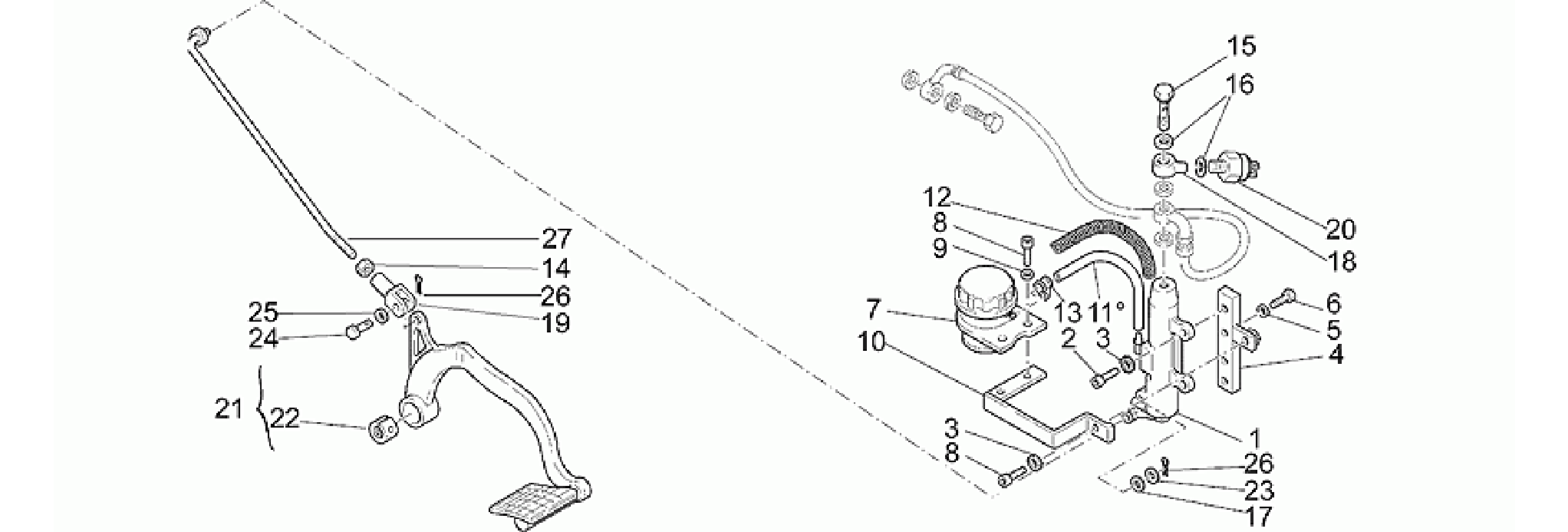 Rear master cylinder