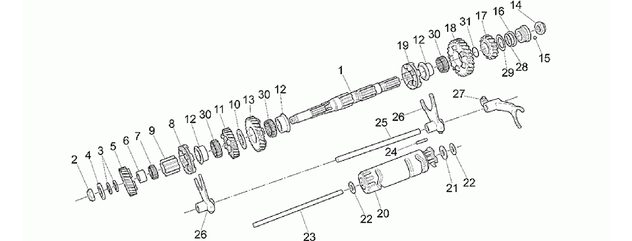 Driven shaft