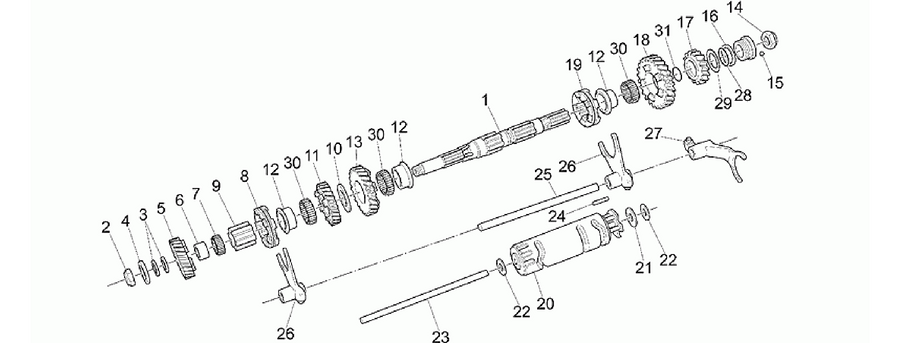 Driven shaft